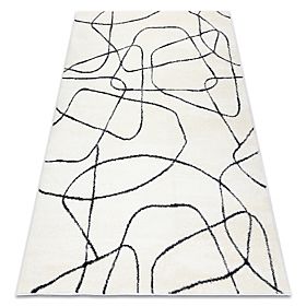 Tapis moderne MODE 8522 abstraction crème / noir, F.H.Kabis