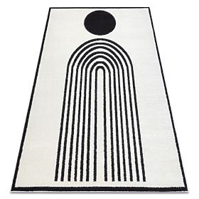 Tapis moderne MODE 8597 géométrique crème / noir, F.H.Kabis