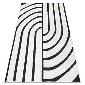 Tapis moderne MODE 8631 géométrique crème / noir, F.H.Kabis