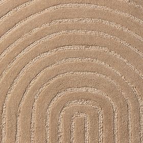 Tapis rectangulaire Isla, arcs, tufté, en laine, beige foncé, Taille du tapis : 190x290, lectus