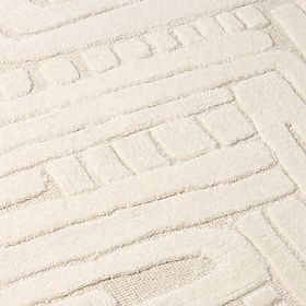 Tapis rectangulaire Sophia, tufté, en coton, crème, Taille du tapis : 120x180, lectus