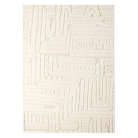 Tapis rectangulaire Sophia, tufté, en coton, crème, Taille du tapis : 190x290, lectus