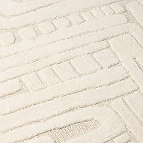 Tapis rectangulaire Sophia, tufté, en coton, crème, Taille du tapis : 190x290, lectus