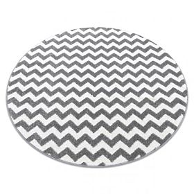 Tapis rond SKETCH - F561 Zigzag, gris blanc, F.H.Kabis