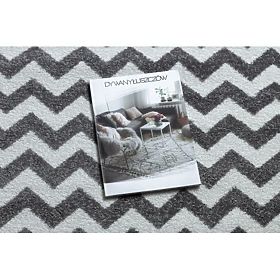 Tapis rond SKETCH - F561 Zigzag, gris blanc