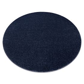 Tapis rond SOFTY Uni, Monochrome, bleu foncé, F.H.Kabis