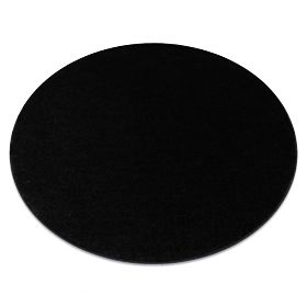 Tapis rond SOFTY Uni, Monochrome, noir, F.H.Kabis