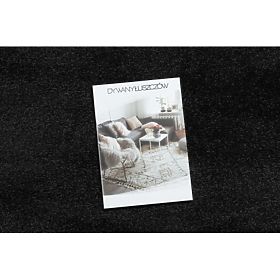 Tapis rond SOFTY Uni, Monochrome, noir, F.H.Kabis