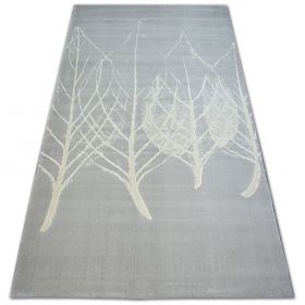 Tapis SCANDI 18281/652 - Feuilles gris crème