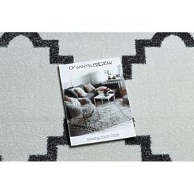 Tapis SKETCH - F343 Trèfle marocain, Grille, crème-gris