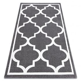 Tapis SKETCH - F730 motif Trèfle marocain, Grille gris / blanc, F.H.Kabis