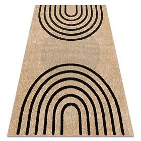 Tapis SPARK 0688 beige / noir - Géométrique, sisal, structurel, F.H.Kabis