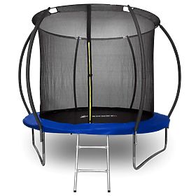 Trampoline avec filet et échelle HENZEN 244 cm bleu FT 8