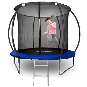 Trampoline avec filet et échelle HENZEN 244 cm bleu FT 8