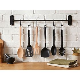 Tringle de cuisine et de salle de bain SIVAS noire