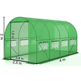 Tunnel de jardin AUREA 2,5x4m