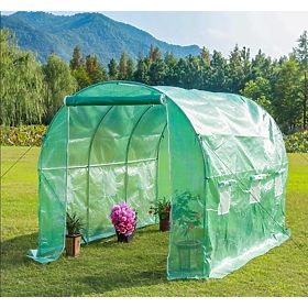 Tunnel de jardin en film 3x2x2 m 6 m² cadre métallique film UV, Bauerkraft