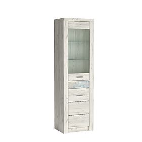 Vitrine INDIANAPOLIS I4 blanc kraft, Halmar
